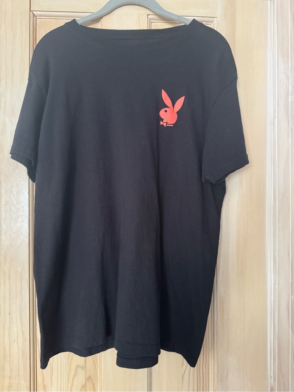 PLAYBOY Unisex Black T‑Shirt with Bunny Chest Logo